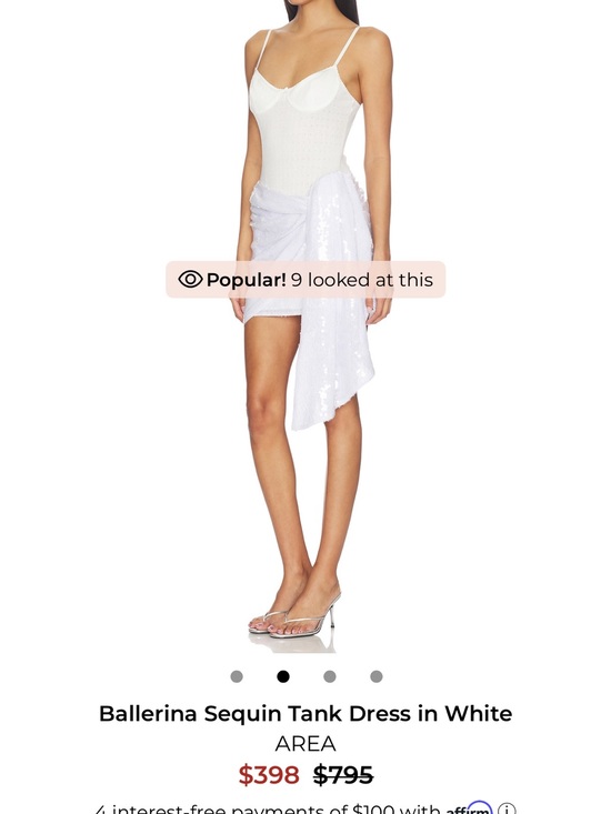 AREA Dresses & Skirts - AREA White Asymmetrical Sequin Wrap Skirt